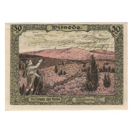 Banknote, Germany, Lüneburger Heide, 50 Pfennig, paysage, 1921, AU(55-58)