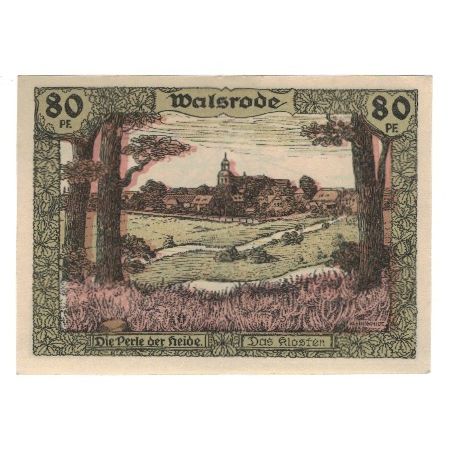 Banknote, Germany, Lüneburger Heide, 80 Pfennig, paysage, 1921, AU(55-58)