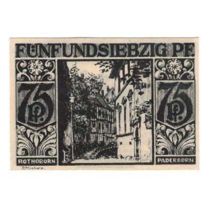 Banknote, Germany, Paderborn Stadt, 75 Pfennig, ruelle, 1921, 1921-11-10