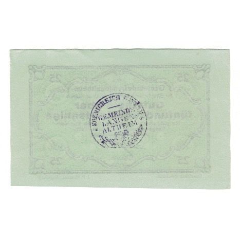 Banknote, Germany, Langenaltheim Gemeinde, 25 Pfennig, N.D, 1921, 1921-02-27