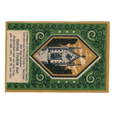 Banknote, Germany, Frücht bei Ems Gemeinde, 50 Pfennig, Eglise, 1922