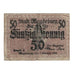 Banconote, Germania, Magdeburg Stadt, 50 Pfennig, valeur faciale, 1918