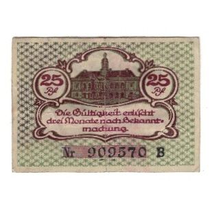 Billet, Allemagne, Magdeburg Stadt, 25 Pfennig, Batiment, 1920, 1920-04-01, TTB