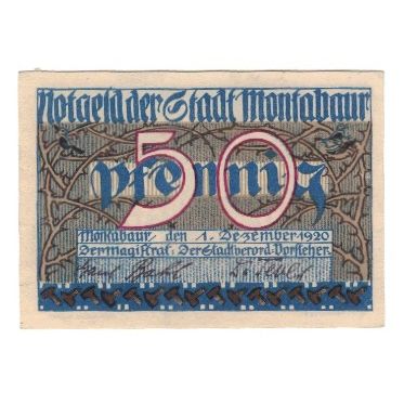 Billet, Allemagne, Montabaur Stadt, 50 Pfennig, personnage, 1920, 1920-12-01