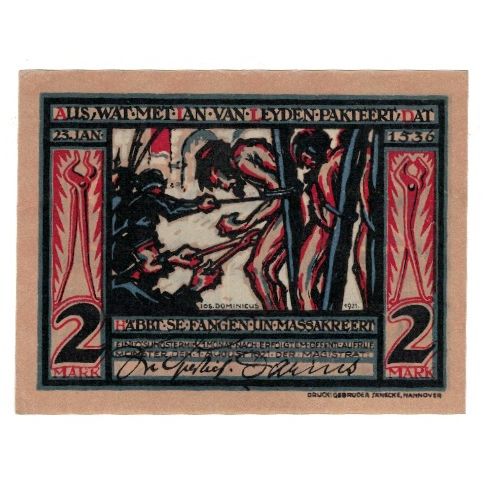 Banknote, Germany, Münster Stadt, 2 Mark, personnage 1, 1921, 1921-08-01