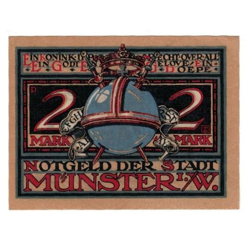 Banknote, Germany, Münster Stadt, 2 Mark, roi, 1921, 1921-08-01, AU(55-58)