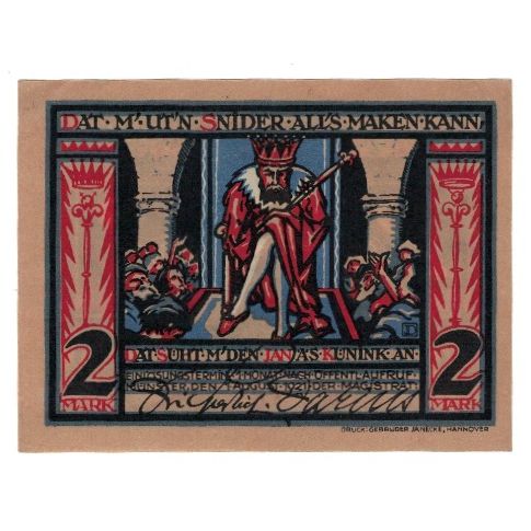 Banknote, Germany, Münster Stadt, 2 Mark, roi, 1921, 1921-08-01, AU(55-58)