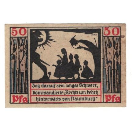 Banknote, Germany, Naumburg a.S. Stadt, 50 Pfennig, personnage 1, 1920