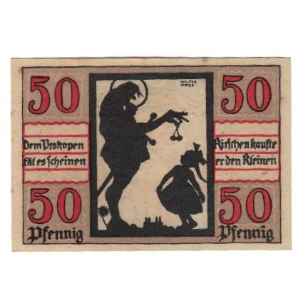 Banknote, Germany, Naumburg a.S. Stadt, 50 Pfennig, personnage 4, 1920