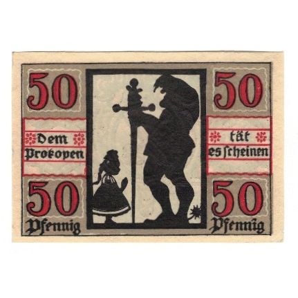 Banknote, Germany, Naumburg a.S. Stadt, 50 Pfennig, personnage 8, 1920