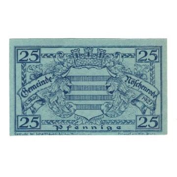 Banknote, Germany, Noschenrode Gemeinde, 25 Pfennig, Blason, 1921, AU(55-58)