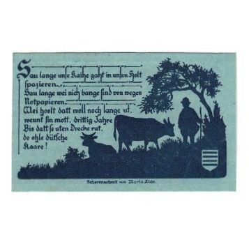 Banknote, Germany, Noschenrode Gemeinde, 25 Pfennig, personnage, 1921