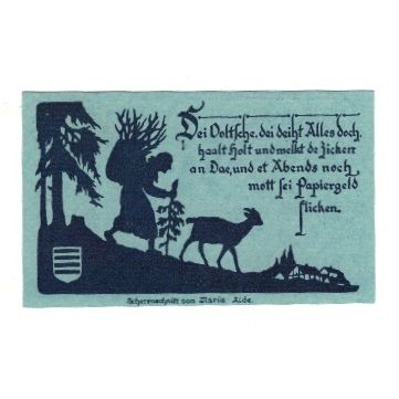 Banknote, Germany, Noschenrode Gemeinde, 50 Pfennig, personnage, 1921