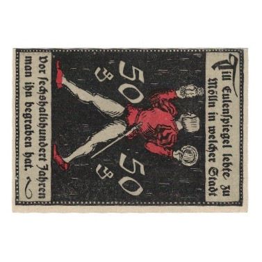 Banknote, Germany, Mölln Stadt, 50 Pfennig, personnage, 1921, 1921-12-31