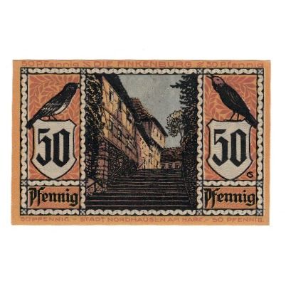 Banknote, Germany, Nordhausen Stadt, 50 Pfennig, Batiment, 1921, 1921-05-01