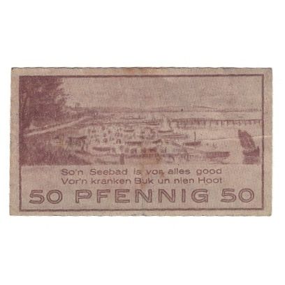 Banknote, Germany, Niendorf Gemeinde, 50 Pfennig, paysage, 1921, 1921-03-01