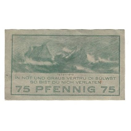 Banknote, Germany, Niendorf Gemeinde, 75 Pfennig, paysage, 1921, 1921-03-01
