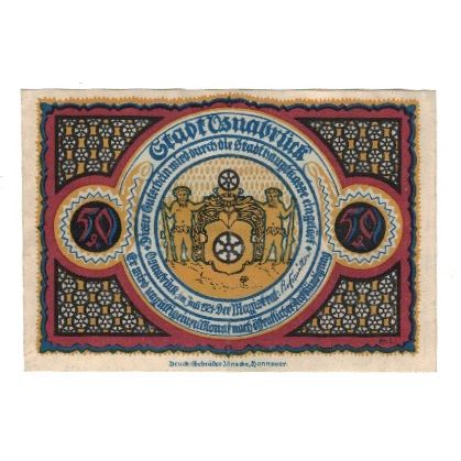 Banknote, Germany, Osnabrück Stadt, 50 Pfennig, Batiment, 1921, AU(55-58)