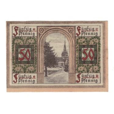 Banknote, Germany, Oberlind Gemeinde, 50 Pfennig, Batiment, 1919, AU(55-58)