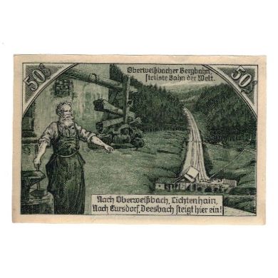 Banknote, Germany, Oberweißbach, Cursdorf Deesbach und Lichtenhain Gemeinden