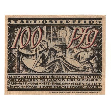 Banknote, Germany, Osterfeld Stadt, 100 Pfennig, personnage, 1921, 1921-12-15