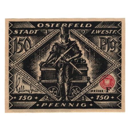 Banknote, Germany, Osterfeld Stadt, 150 Pfennig, personnage, 1921, 1921-12-15