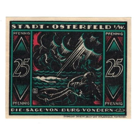 Banknote, Germany, Osterfeld Stadt, 25 Pfennig, personnage 1, 1921, 1921-12-15