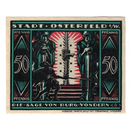 Banknote, Germany, Osterfeld Stadt, 50 Pfennig, personnage, 1921, 1921-12-15