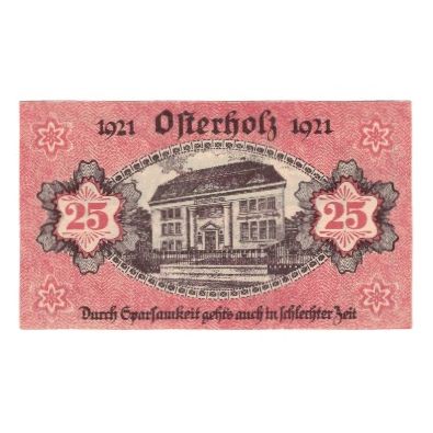 Banknote, Germany, Osterholz Amtssparkasse, 25 Pfennig, Palais de Justice 1