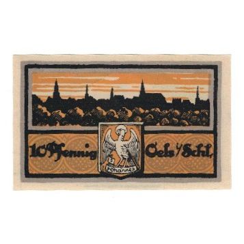 Banknote, Germany, Oels Kaufmännischer Verein, 10 Pfennig, paysage, 1921