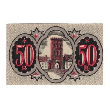 Banknote, Germany, Oels Kaufmännischer Verein, 50 Pfennig, Batiment, 1921