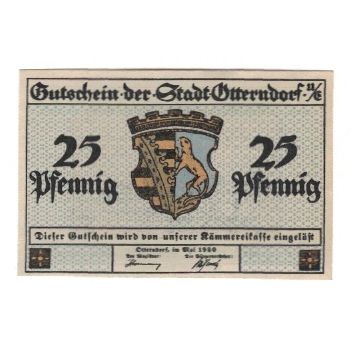 Banknote, Germany, Otterndorf a. Elbe Stadt, 25 Pfennig, Bateaux, 1920