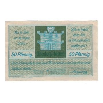 Banknote, Germany, Oldenburg i. Holstein Stadt, 50 Pfennig, paysage, 1922