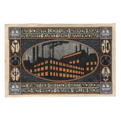 Banknote, Germany, Neheim a.d. Ruhr Gemeinde, 1 Mark, Batiment, AU(55-58)