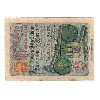 Banknote, Germany, Neustadt a.d Orla Stadt, 25 Pfennig, Batiment, 1921