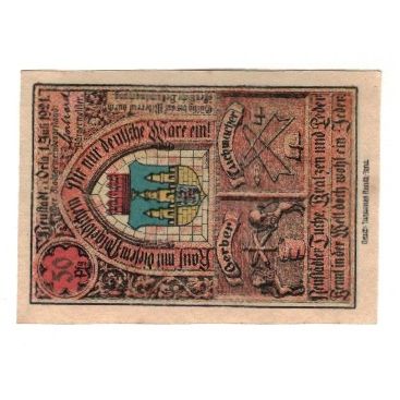 Banknote, Germany, Neustadt a.d Orla Stadt, 50 Pfennig, Batiment, 1921