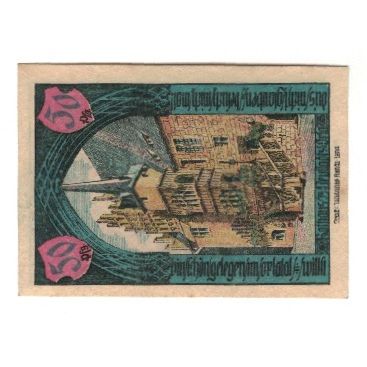 Banknote, Germany, Neustadt a.d Orla Stadt, 50 Pfennig, Batiment, 1921