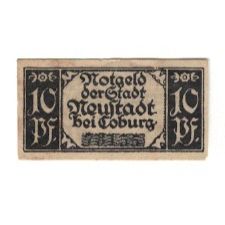 Banknote, Germany, Neustadt Sa.-Coburg Stadt, 10 Pfennig, valeur faciale, 1920