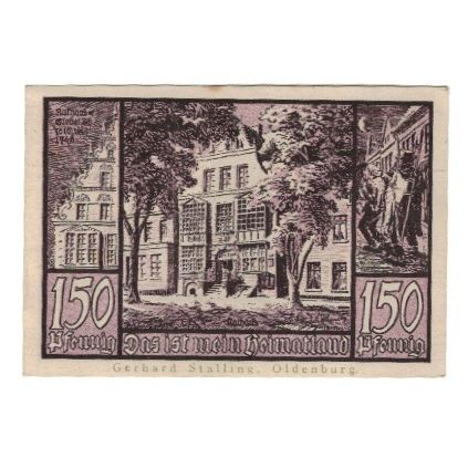 Banknote, Germany, Jever Sparkasse der Stadt, 150 Pfennig, Batiment, 1922