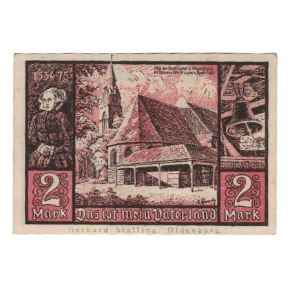 Banknote, Germany, Jever Sparkasse der Stadt, 2 Mark, Batiment, 1922, AU(55-58)