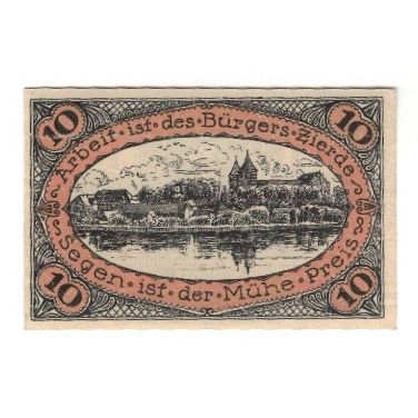 Banknote, Germany, Neidenburg Stadt, 10 Pfennig, paysage, 1920, 1920-09-22