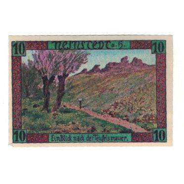 Banknote, Germany, Neinstedt a. Harz Gemeinde, 10 Pfennig, paysage, 1921