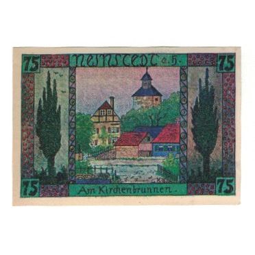 Banknote, Germany, Neinstedt a. Harz Gemeinde, 75 Pfennig, paysage, 1921