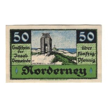 Banknote, Germany, Norderney Gemeinde, 50 Pfennig, Texte, 1921, 1921-05-14