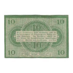 Banknote, Germany, Osnabrück Handelskammer, 10 Pfennig, Texte, 1917