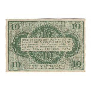 Banknote, Germany, Osnabrück Handelskammer, 10 Pfennig, Texte, 1921