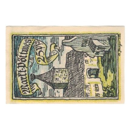 Banknote, Germany, Pöttmes Markt, 25 Pfennig, Batiment, undated (1921)