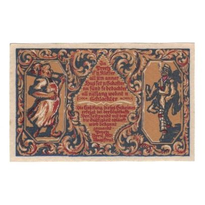 Banknote, Germany, Preetz Stadt, 50 Pfennig, personnage, 1921, AU(55-58)