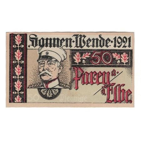 Banknote, Germany, Parey a.d. Elbe Spar und Creditbank, 50 Pfennig, Texte, 1922