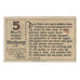 Banknote, Germany, Rietberg Stadt, 5 Mark, personnage, 1921, 1921-05-12